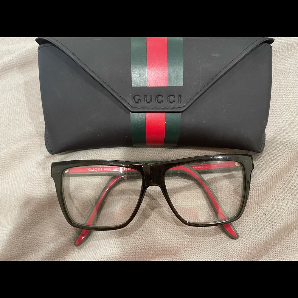 Vintage black and green Gucci glasses (unisex)